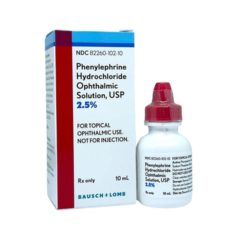 Phenylephrine Hydrochloride Ophthalmic Solution 2.5%, 10ml, Bausch + Lomb