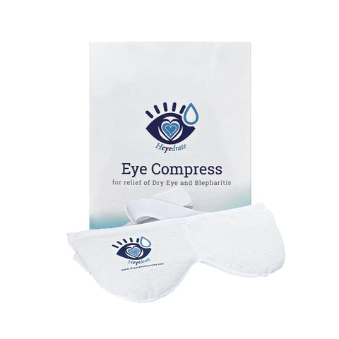 Heyedrate Warm Compress Eye Mask | Reusable Hot & Cold Therapy for Dry Eyes, Puffiness, and Sinus Relief