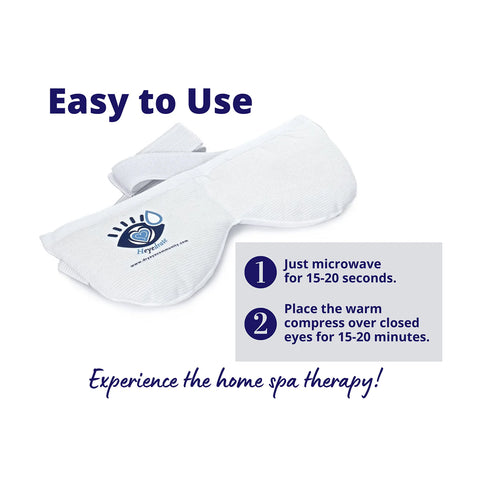 Heyedrate Warm Compress Eye Mask | Reusable Hot & Cold Therapy for Dry Eyes, Puffiness, and Sinus Relief