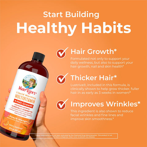 Mary Ruth's Liquid Morning Multivitamin + Hair Growth (30 oz)