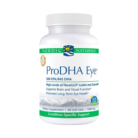 Nordic Naturals ProDHA Eye – Advanced Omega-3 with Lutein & Zeaxanthin for Vision & Eye Health – 60ct & 120ct Softgels