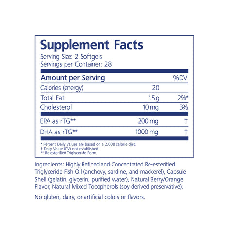PRN Nuretin - High Dose Omega-3 Fish Oil Supplement - Support Healthy Retinal Function (56ct – 1 Month Supply)