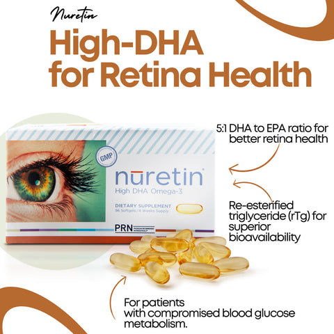 PRN Nuretin - High Dose Omega-3 Fish Oil Supplement - Support Healthy Retinal Function (56ct – 1 Month Supply)
