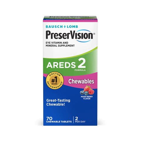 PreserVision AREDS 2 Chewable Eye Vitamin & Mineral Supplement (60 Tablets)