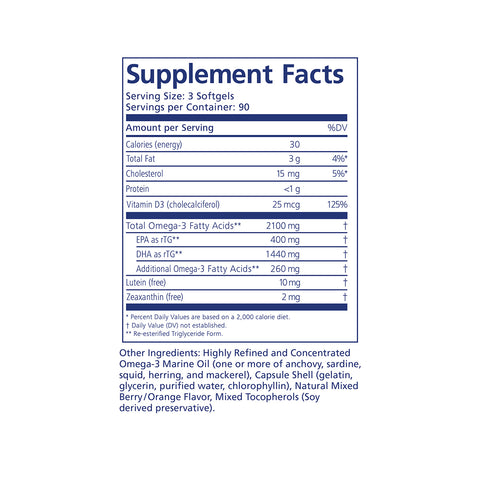 PRN numaqula Omega-3 - High Dose Omega Supplement for Macula & Retina Support | 3 Month Supply