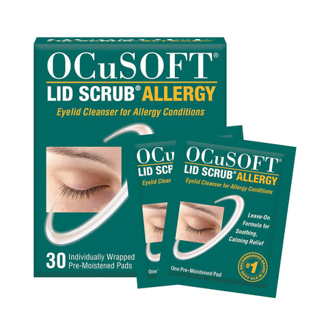 Ocusoft Lid Scrub Allergy Eyelid Cleanser (30 Wipes)