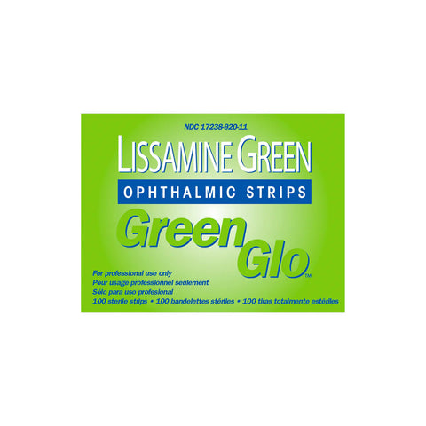 Green Glo Lissamine Green Ophthalmic Strips