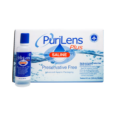 PuriLens Plus Preservative Free Saline (Multiple Sizes and Packs)