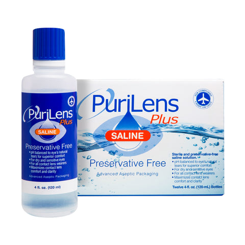 PuriLens Plus Preservative Free Saline (Multiple Sizes and Packs)