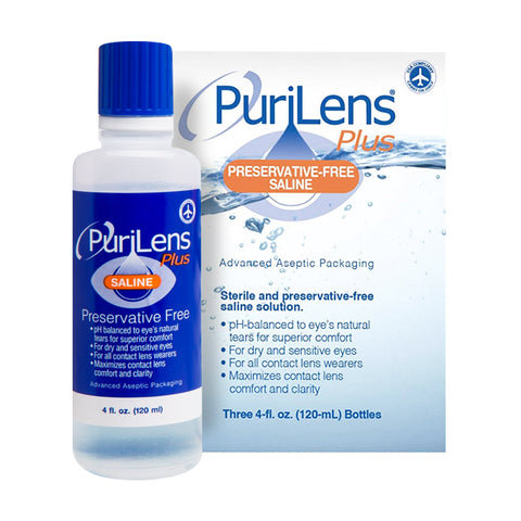 PuriLens Plus Preservative Free Saline (Multiple Sizes and Packs)