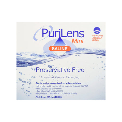 PuriLens Plus Preservative Free Saline (Multiple Sizes and Packs)