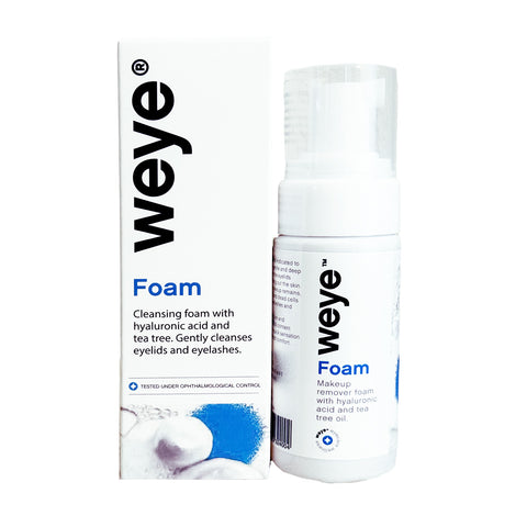 Weye Foam – Gentle Eyelid & Lash Cleanser for Dry Eyes, Blepharitis & Rosacea | Hydrating & Soothing Formula with Hyaluronic Acid, Tea Tree, Chamomile & Calendula (60mL)