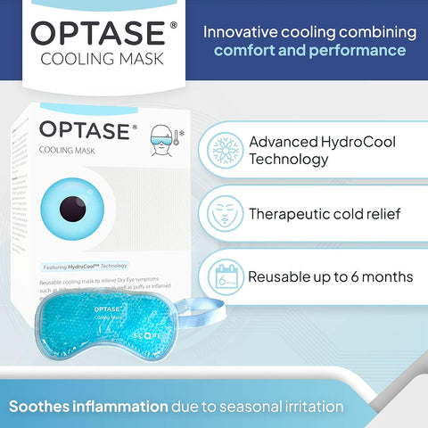 Optase Cooling Mask for Allergies and Puffy Eyes (Re-Usable)
