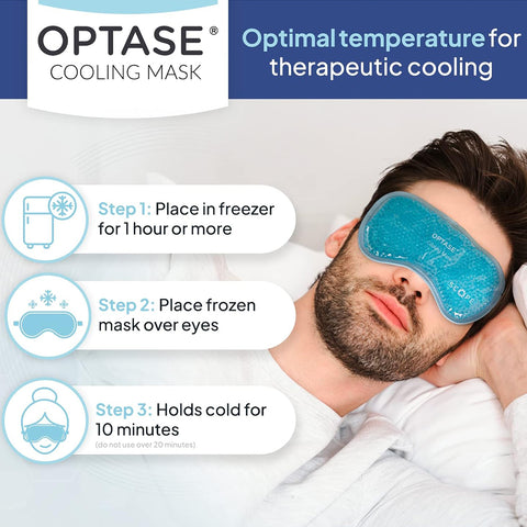 Optase Cooling Mask for Allergies and Puffy Eyes (Re-Usable)