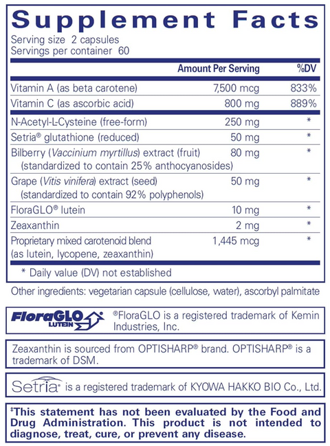 Pure Encapsulations Macular Support Antioxidant Formula (120 ct.) 2 Month Supply