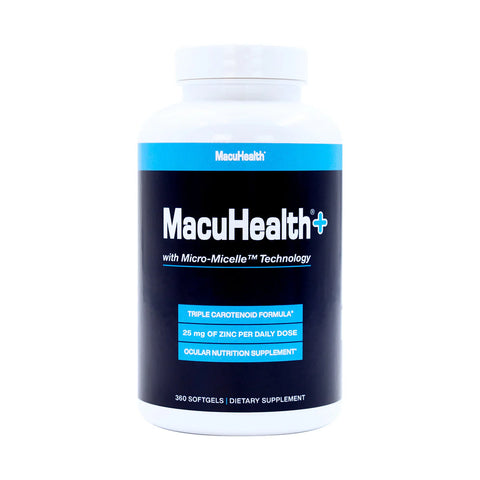 MacuHealth Plus+ Eye Supplement for Adults - Meso-Zeaxanthin, Lutein & Zeaxanthin, (90 Days Supply)