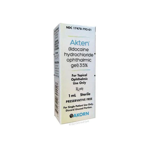 Akten 3.5% lidocaine ophthalmic gel 1mL tube by Thea Pharma ‚Äì preservative-free topical anesthetic for eye procedures ‚Äì Vision Rescue.