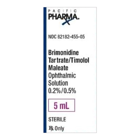 Brimonidine Tartrate 0.2% / Timolol Maleate 0.5% Ophthalmic Solution 5ml - Zydus/Pacific Pharma