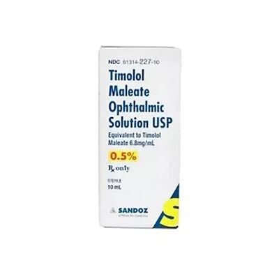 Timolol, 0.5%, 10mL