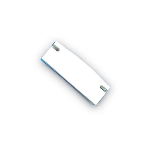 A single, thin, white rectangular Zeiss/Humphrey chin rest paper by MedPharma USA, featuring two small notches on one end, is set against a plain white background.