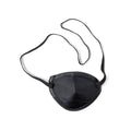 The Eye Patch w/ foam, Large, in Black from MedPharma USA features thin elastic straps, perfect for post-operative care, combining comfort and style against a white background.