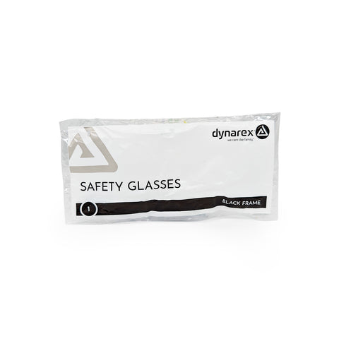 Safety Glasses, Black Frame,1 pack