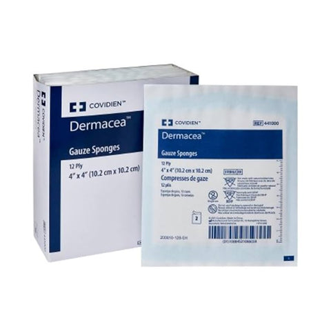 Gauze, 4 x 4, 12-ply, Sterile, 50/Box