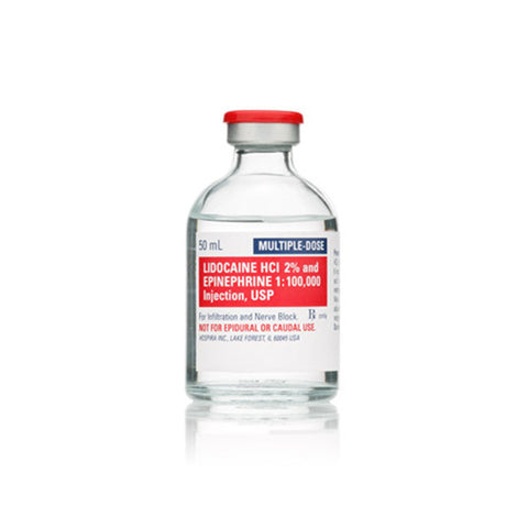 Lidocaine 2% with Epinephrine 2:100,000 injection 50mL multiple-dose vial ‚Äì local anesthetic for infiltration and nerve block ‚Äì Vision Rescue.