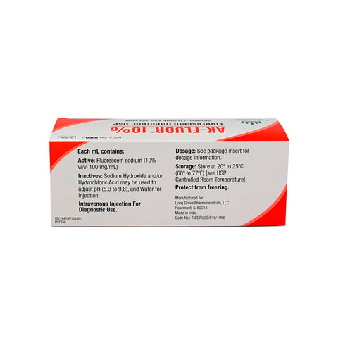 AK-Fluor (Fluorescein Dye) Injection 10% - 12/Pack