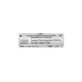 A cylindrical sealed rechargeable battery from MedPharma USA, designed for medical devices. Features bilingual German and English labeling, including 3.5 Volt Battery and Ni-MH HRM 11/45 along with HEINE Made in Germany, plus prominently printed safety symbols.