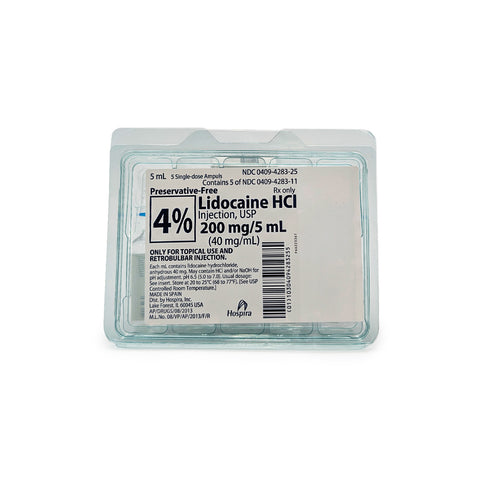 Lidocaine 4% Injection 5mL - 5/Pack