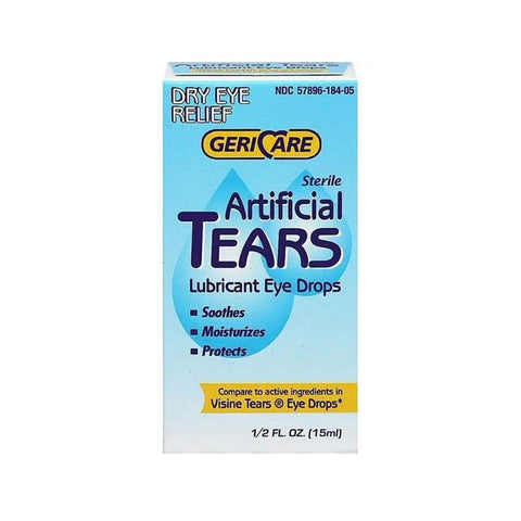 Artificial Tears, Lubricant Eye Drops, 0.5oz - Gericare