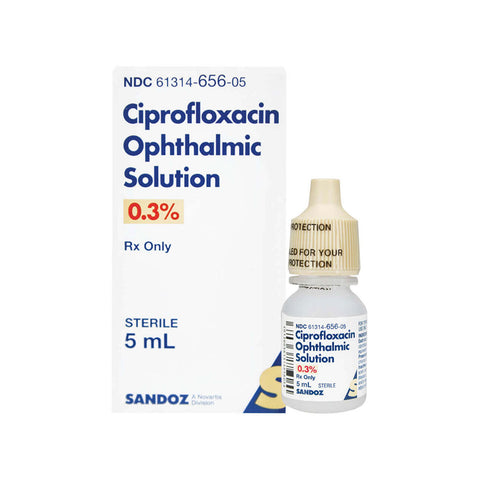 Ciprofloxin Ophthalmic Solution 0.3%, 5mL - Sandoz