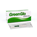 Green Glo lissamine green ophthalmic strip packaging on a white background