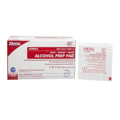 Alcohol Prep Pad, 200/Box, Medium - Dukal