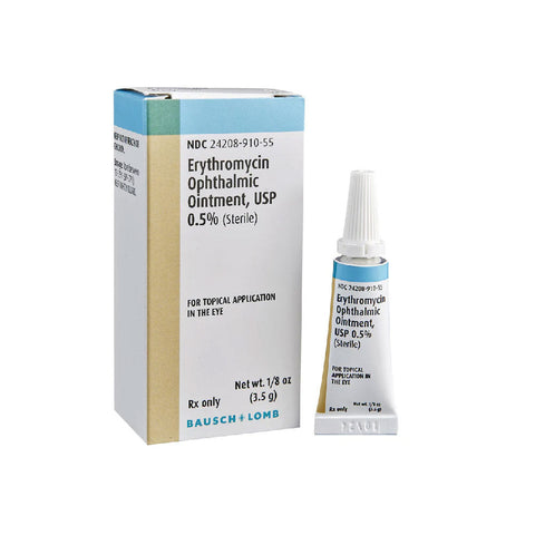 Erythromycin 0.5% ophthalmic ointment 3.5g tube by Bausch & Lomb ‚Äì prescription antibiotic eye ointment for bacterial infections ‚Äì Vision Rescue.