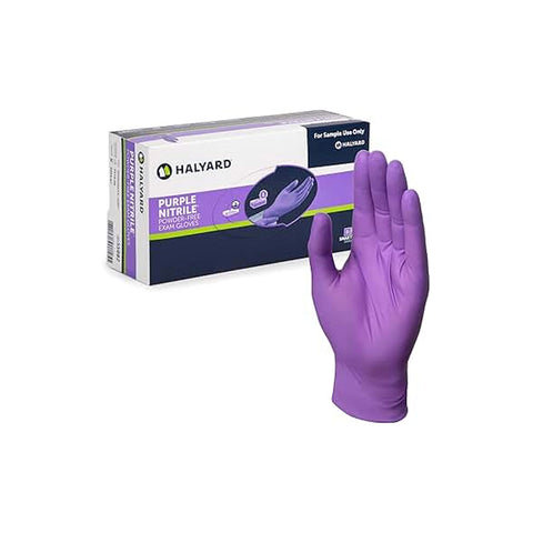 Exam Gloves, Nitrile, Powder-Free, Large, 100 Box, Indigo