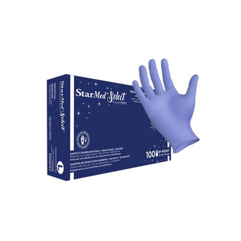 Exam Gloves, Nitrile, Powder-Free, Large, 100 Box, StarMed