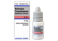 A small white bottle and box of Ketorolac Topical Solution Eye Drop, 0.5%, 5mL by MedPharma USA, marked Rx Only, provides non-steroidal anti-inflammatory relief for ocular pain.