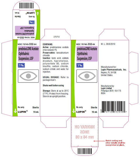 Prednisolone Acetate 1% Drops 5mL - Lupin