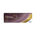 Box of Dailies Total 1 (30 Pack) one-day contact lenses by Dailies featuring SmarTears Technology, with sleek packaging in a brown-to-gold gradient highlighting the innovative Water Gradient Technology and product name clearly.