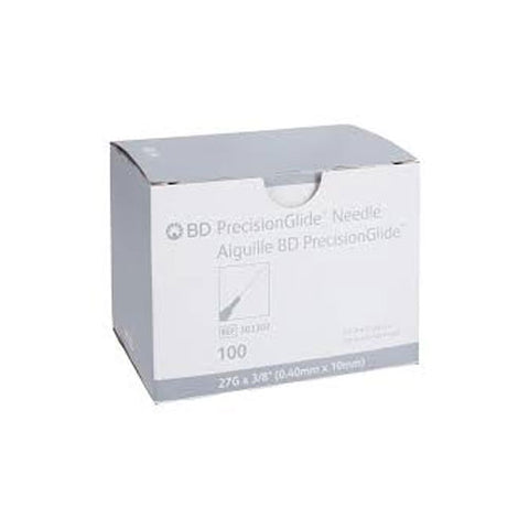 Needles, Disposable- 27g x 1/2" 100/Box, Becton Dickenson