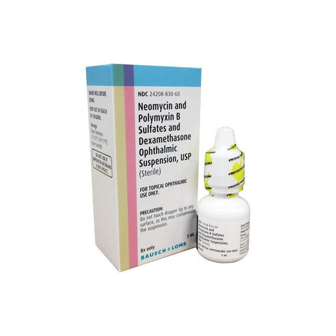 Neomycin Polymyxin B Sulfates Dexamethasone Ophthalmic Suspension 5mL - Bausch and Lomb