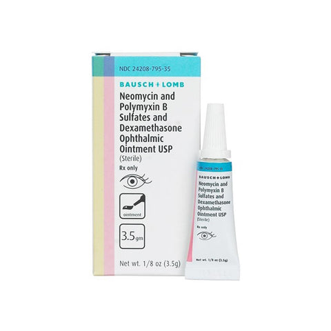 Neomycin, Polymixin B, Dexamethasone (NPD) 3.5gm- Bausch + Lomb