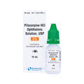 Image of a MedPharma USA Pilocarpine 2% Ophthalmic Solution, 15 mL, with green cap beside its box displaying glaucoma dosage info and labeled for topical ophthalmic use only. Produced by Somerset Therapeutics LLC.