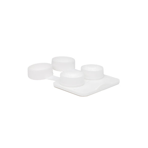 Contact Cases, Flip top, White, 50/Bag