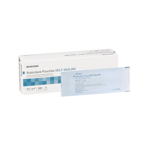 Sterilization Pouches, Ethylene Oxide (EO) | 3-1/2"x9" | McKesson