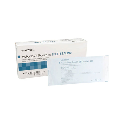Sterilization Pouches, Ethylene Oxide (EO) | 5-1/4"x10" | McKesson