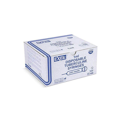 Syringes w/ Needles, 1cc, 27g x 1/2" Needle, Luer Slip, 100/Box, Excel