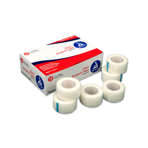 Tape Clear Surgical 1" x 10 yds, 12/Box